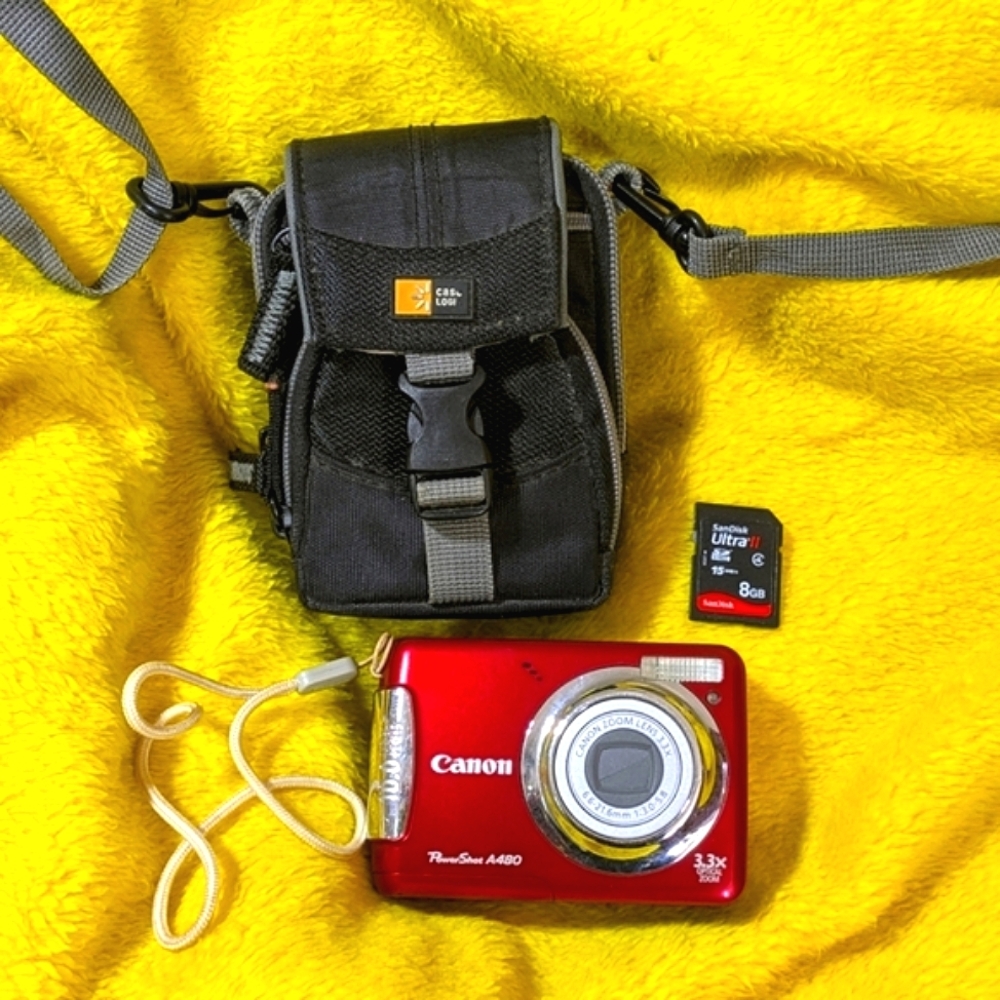 Canon PowerShot A480 AeAF | Digital Camera Bundle | Bag+SD Card *Read